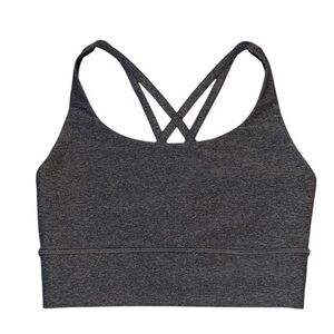 Lululemon X Barry’s  Energy Bra *Long Line
Heathered Black size 4